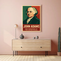 John Adams Second President Patriotism Typography Poster
