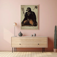 Anthropomorphic Bird Figure in Surrealistic Fantasy Mythology Poster PosterGoat