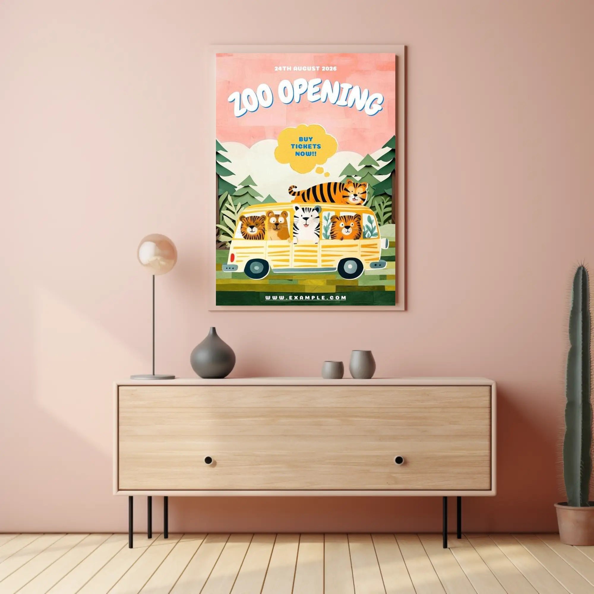 Zoo Opening Announcement Poster PosterGoat