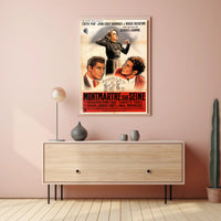 Montmartre sur Seine: Vintage French Film Artistic Poster