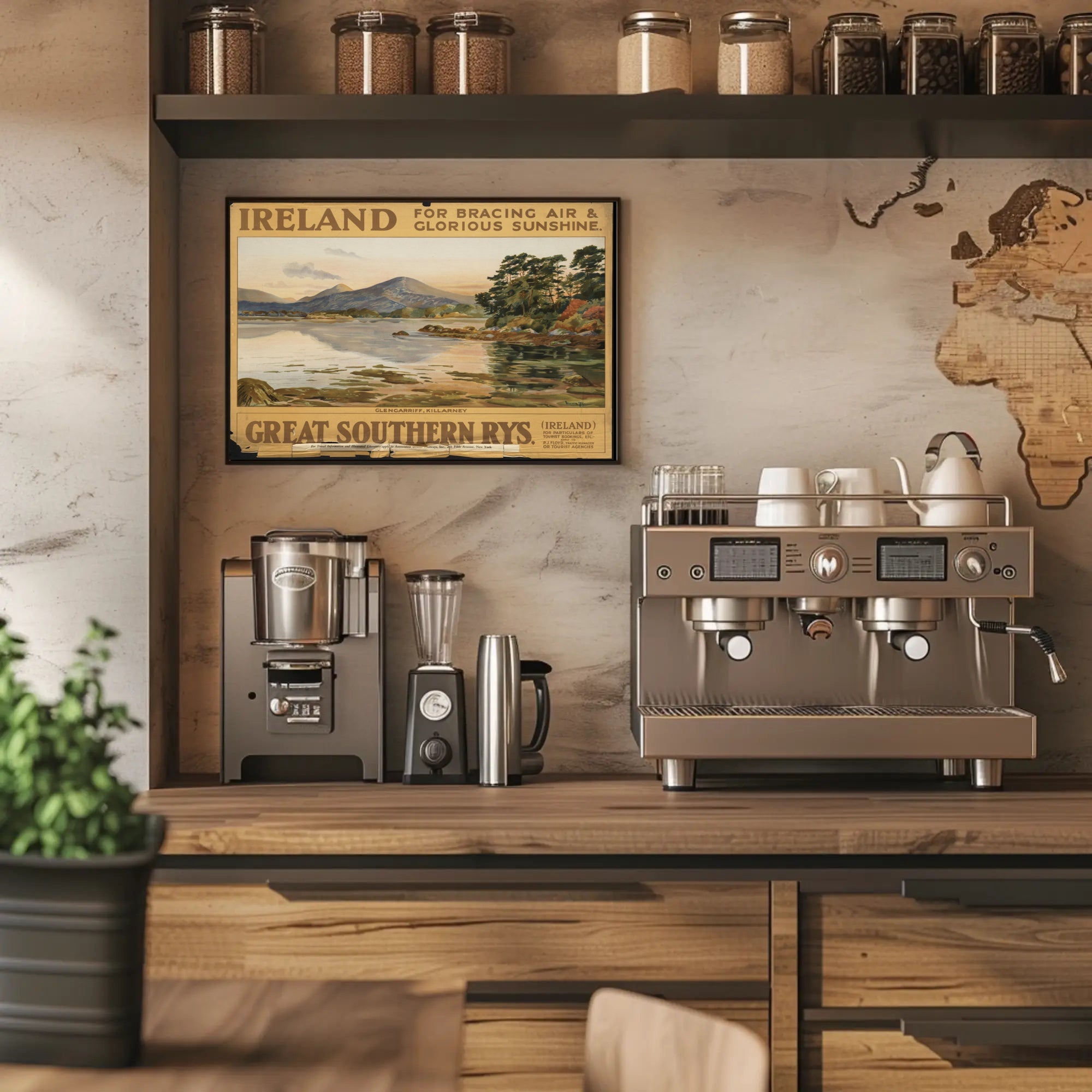 Ireland Glengarriff Killarney Vintage Poster PosterGoat