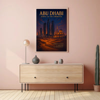 Abu Dhabi Jewel of the Emirates Travel Poster