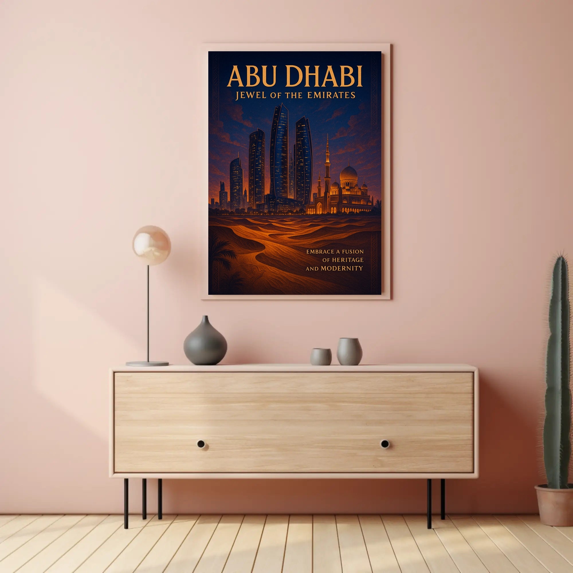 Abu Dhabi Jewel of the Emirates Travel Poster