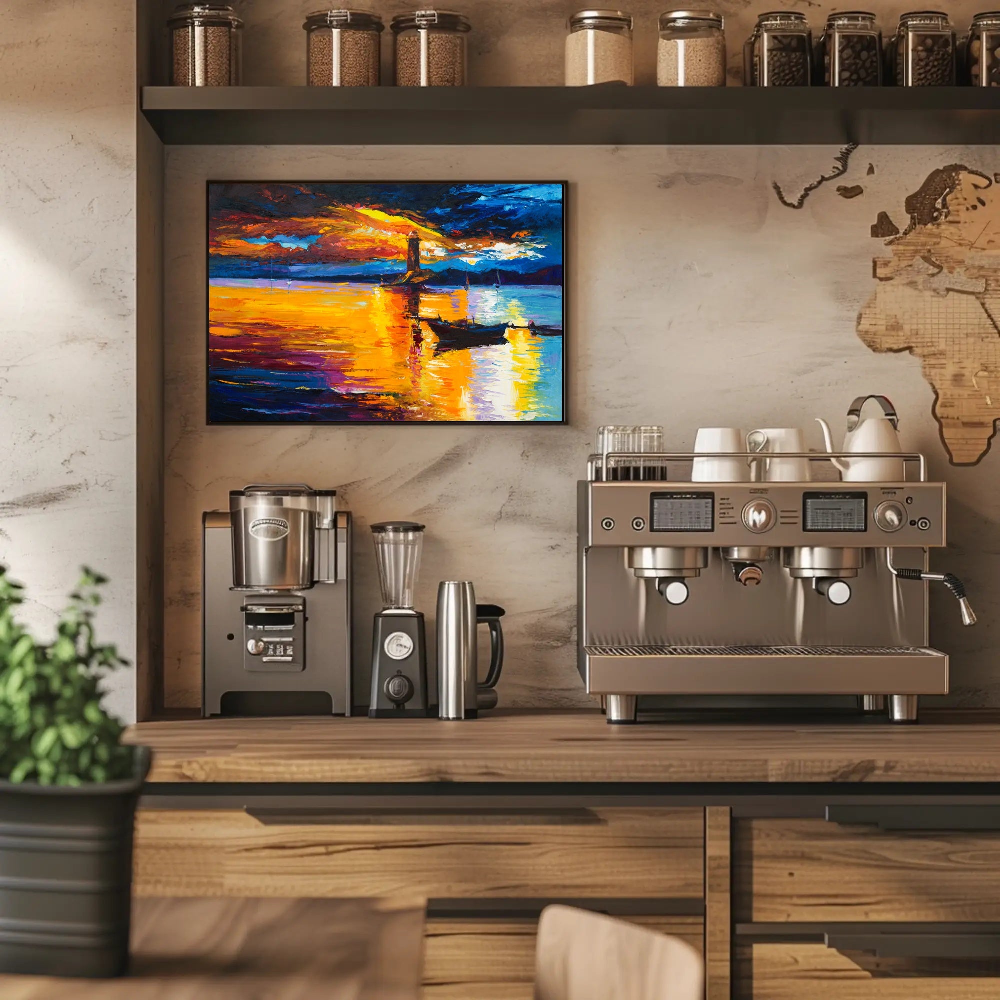 Lighthouse at Sunset Poster