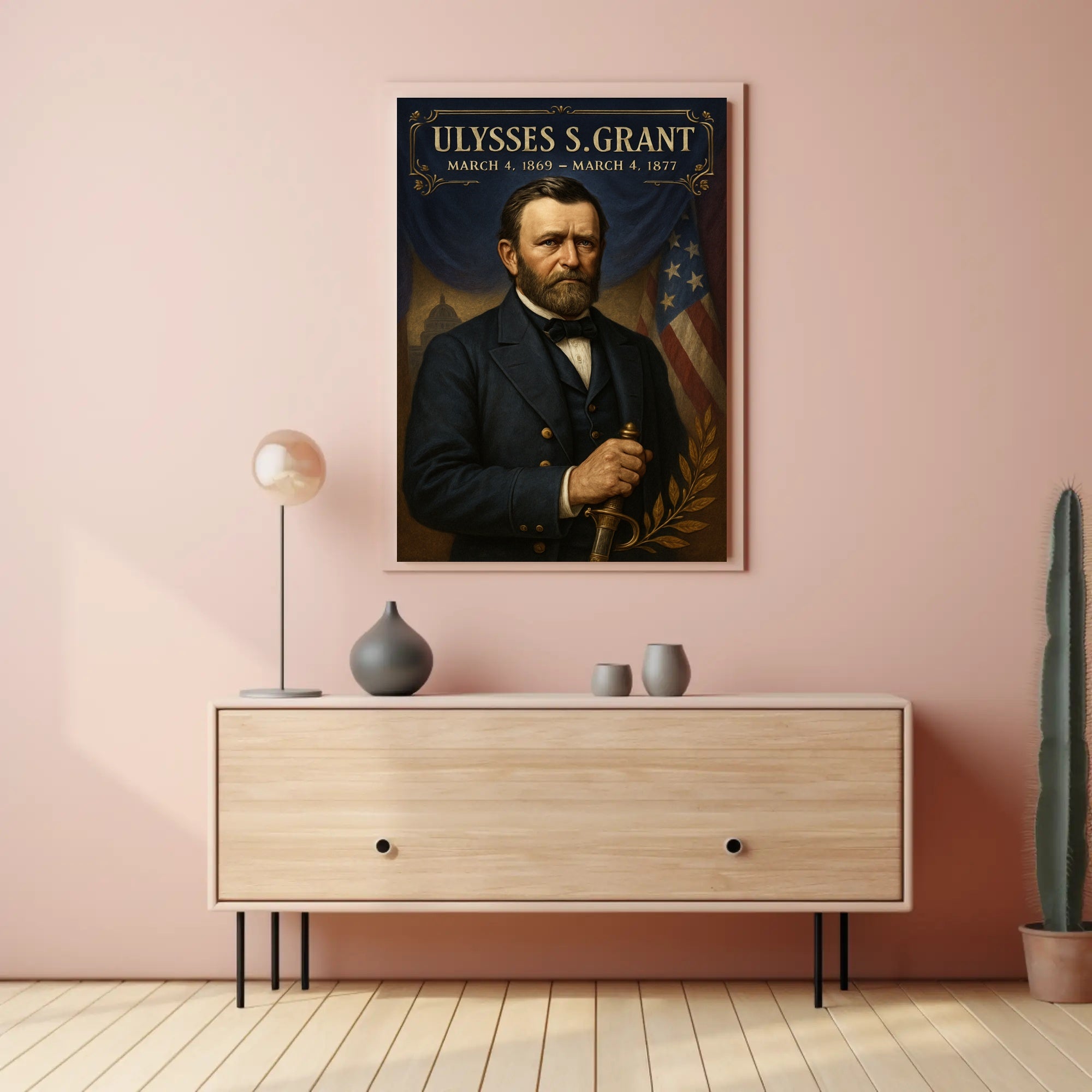 Ulysses S. Grant 18Th President Poster