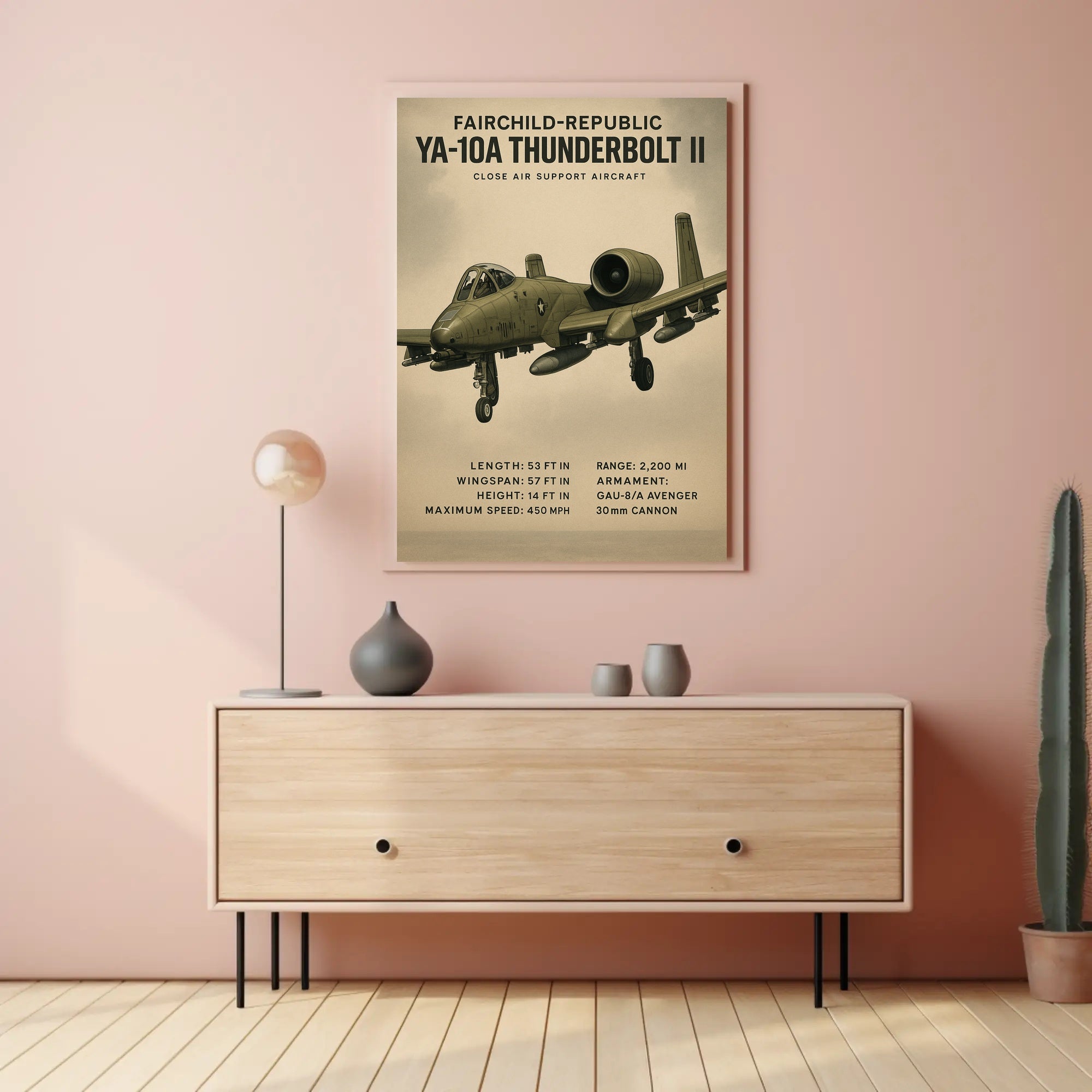 YA-10A Thunderbolt II Overview Poster PosterGoat