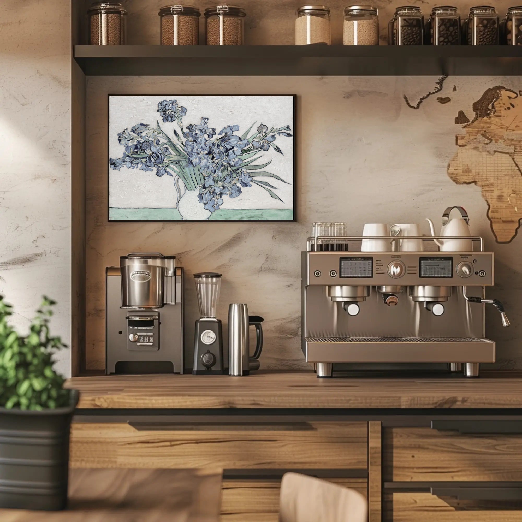 Irises in a Vase Poster