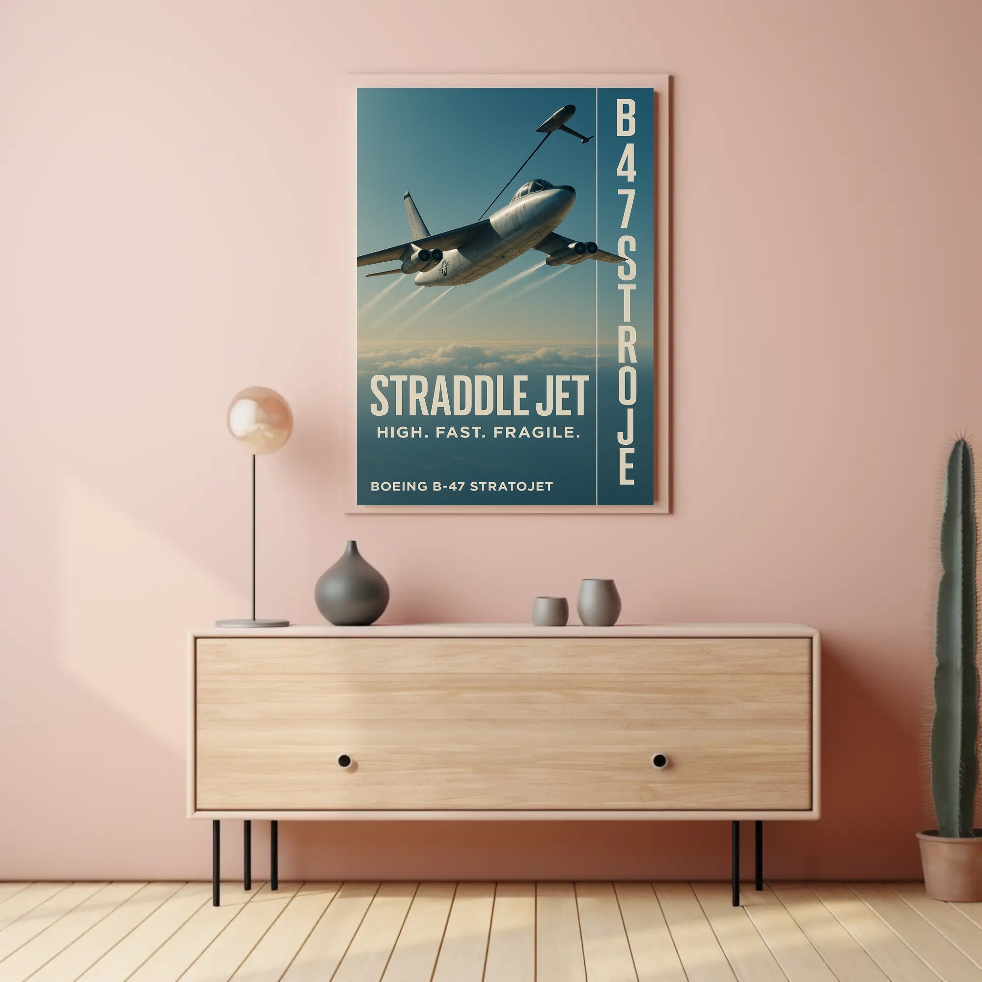 B-47 Stratojet Flying Military Art Print - Poster