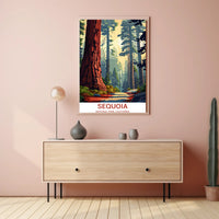 Sequoia National Park Vintage Travel Poster