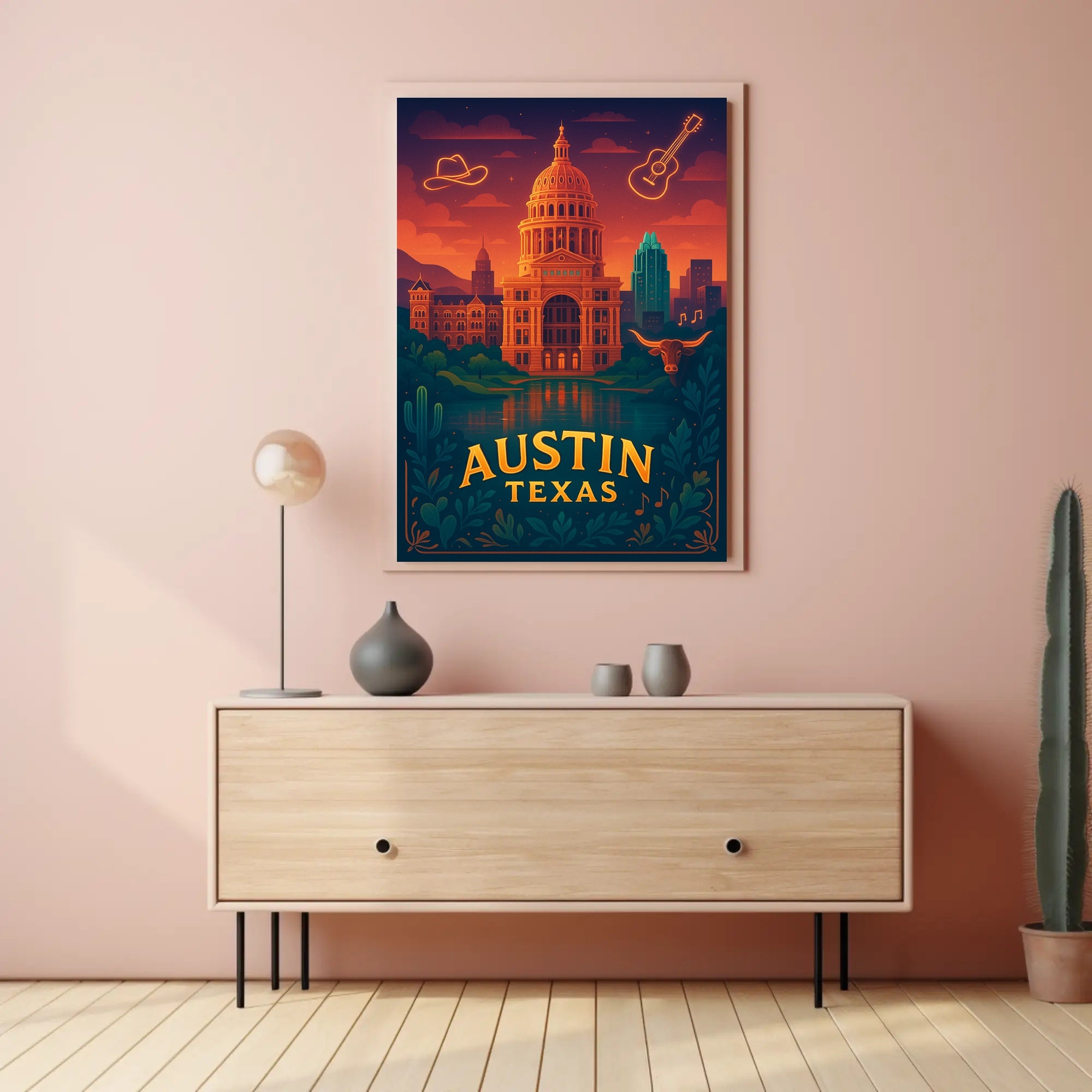 Vibrant Austin Cityscape Poster