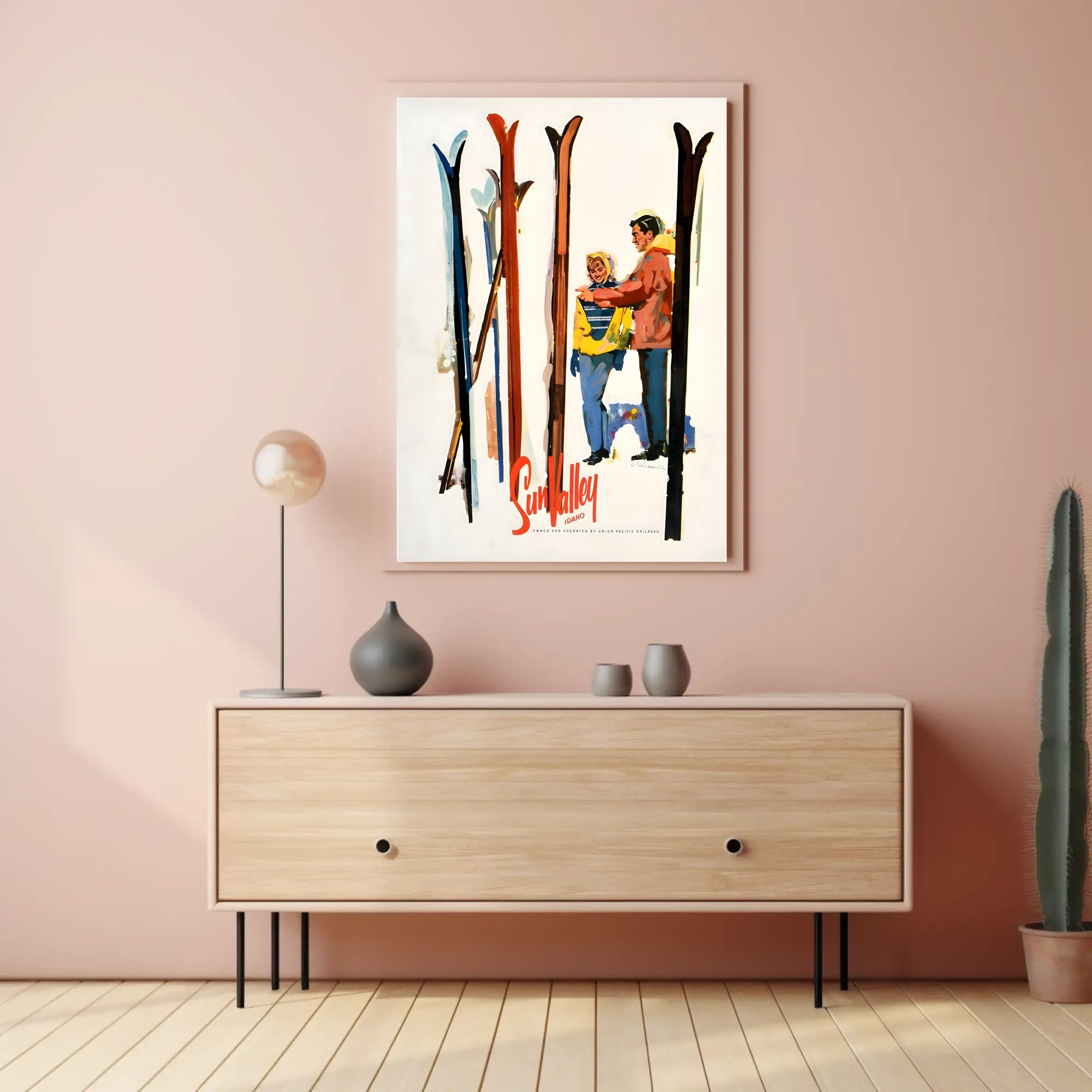 Vintage Ski Adventure in Sun Valley Travel Poster PosterGoat