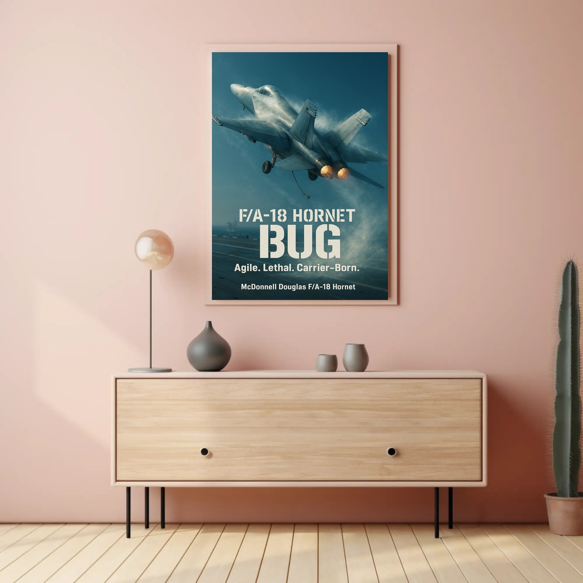 F/A-18 Hornet Fighter Jet in Flight Poster