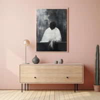 Haunting Faceless Figure in Surrealism Abstract Artistic Poster PosterGoat