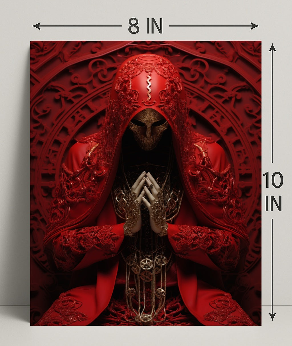 The Enigmatic Figure In Red Poster PosterGoat