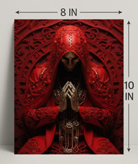 The Enigmatic Figure In Red Poster PosterGoat