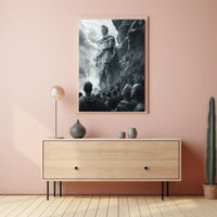 Post-Apocalyptic Survival Poster: Red Goggles Dystopia PosterGoat