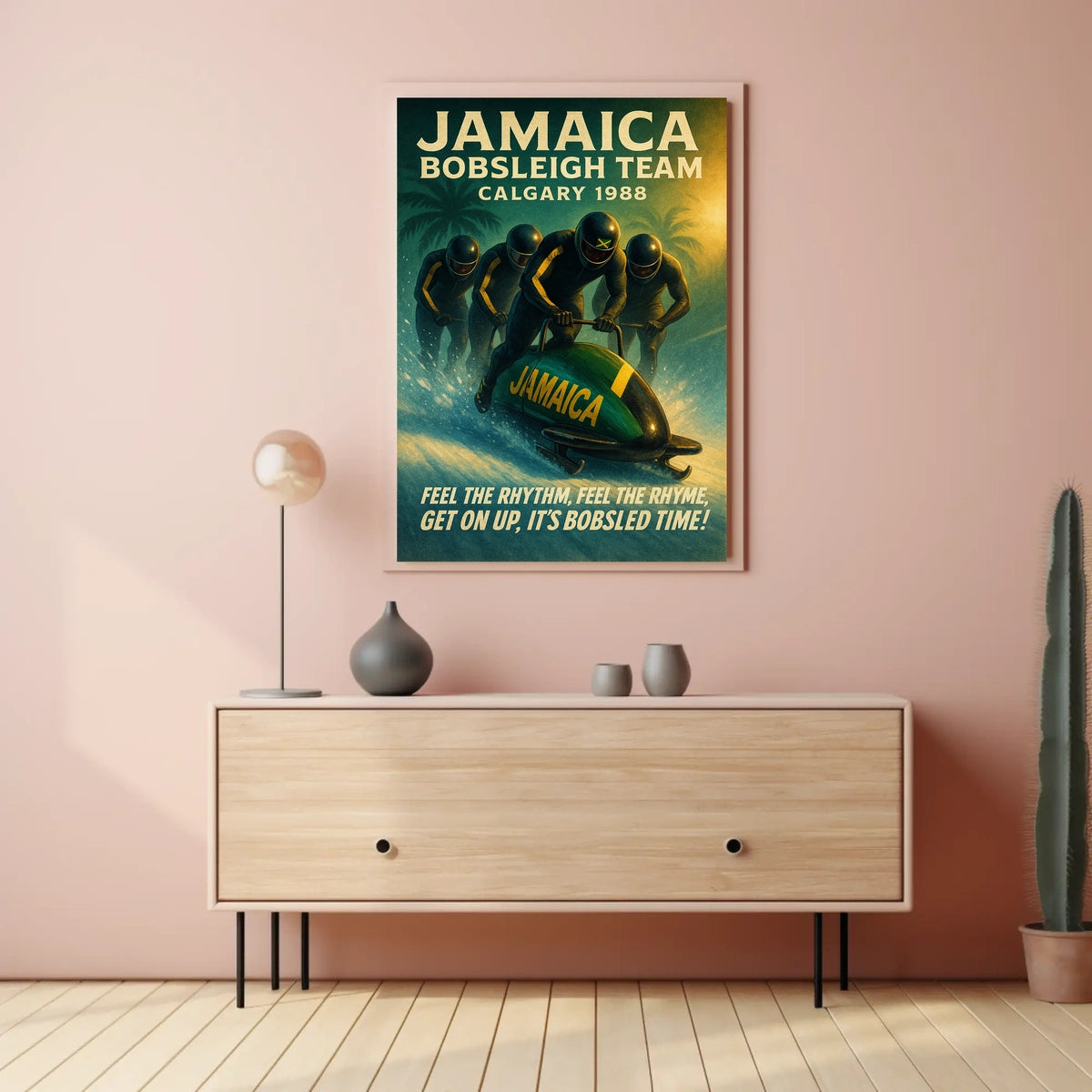 Jamaica Bobsleigh Team Calgary 1988 Poster