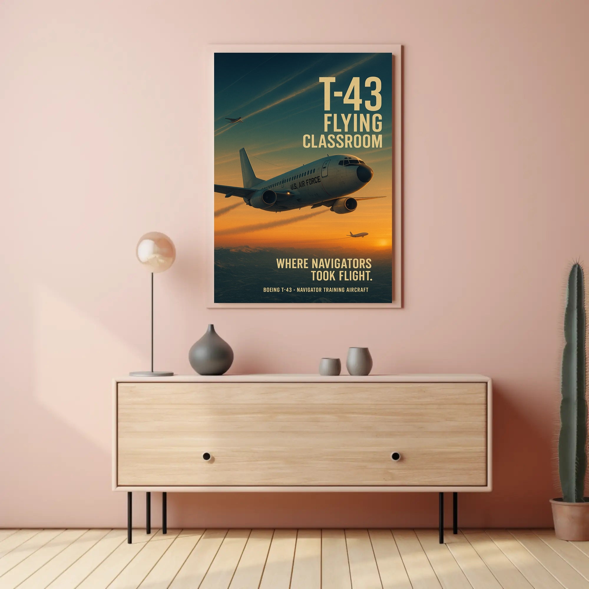 T-43 Flying Classroom U.S. Air Force Aircraft Poster