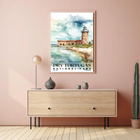 Dry Tortugas Watercolor Wall Art Poster