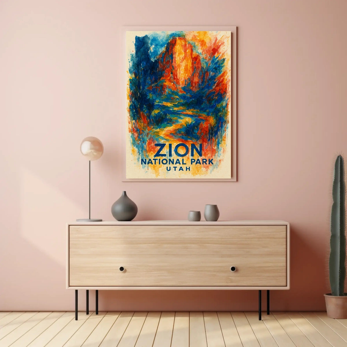 Zion National Park Utah Scenic Poster