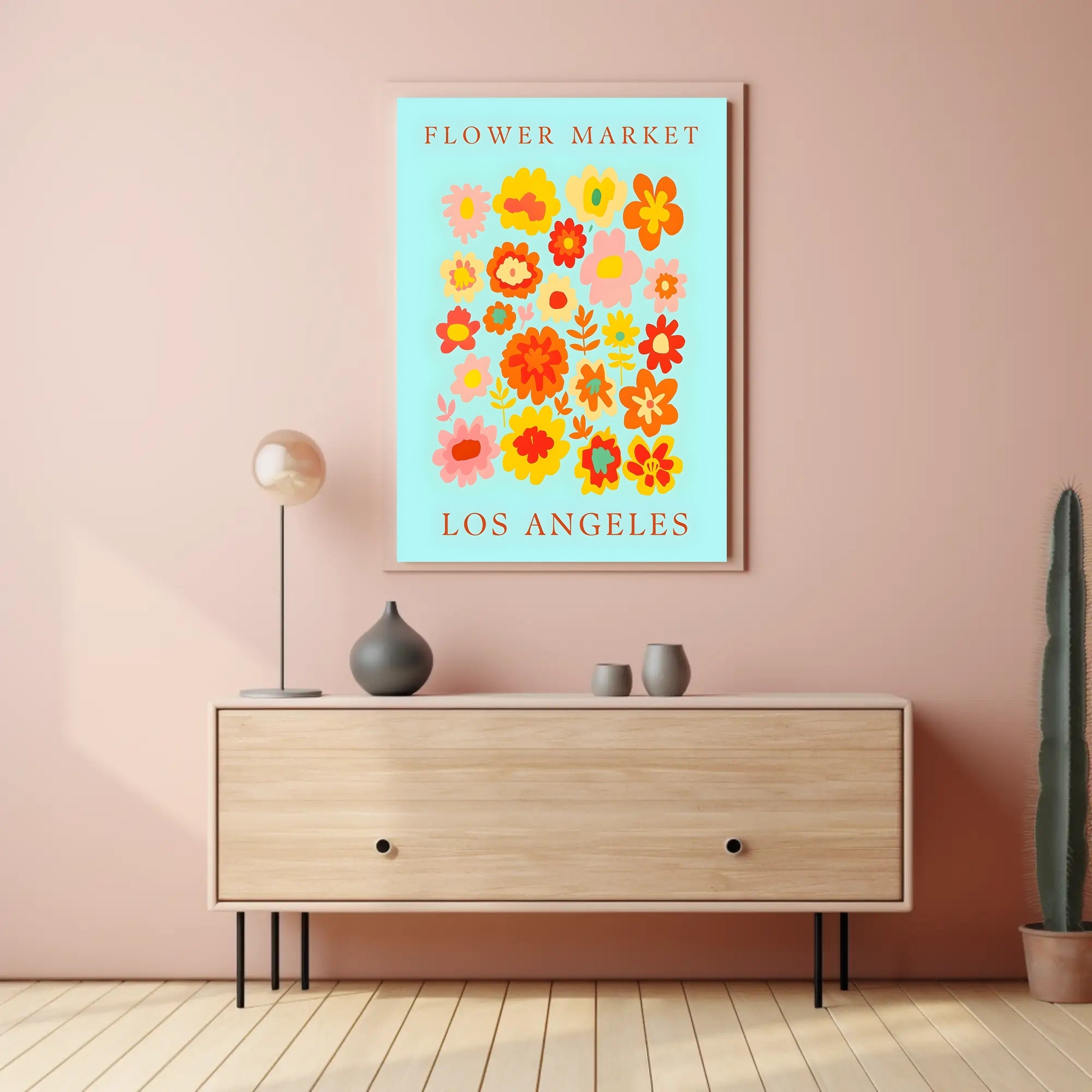 Los Angeles Flower Market Poster