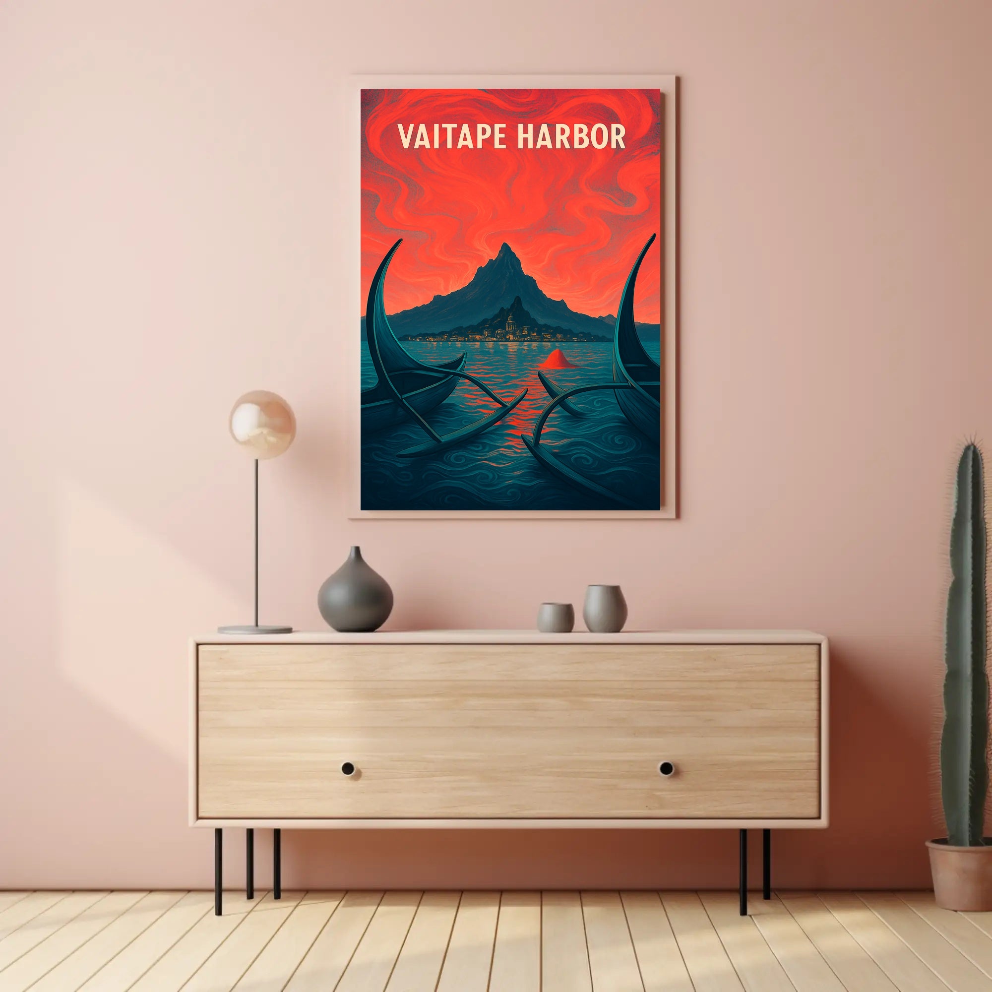 Vaitape Harbor: Serene Tropical Escape Travel Poster PosterGoat