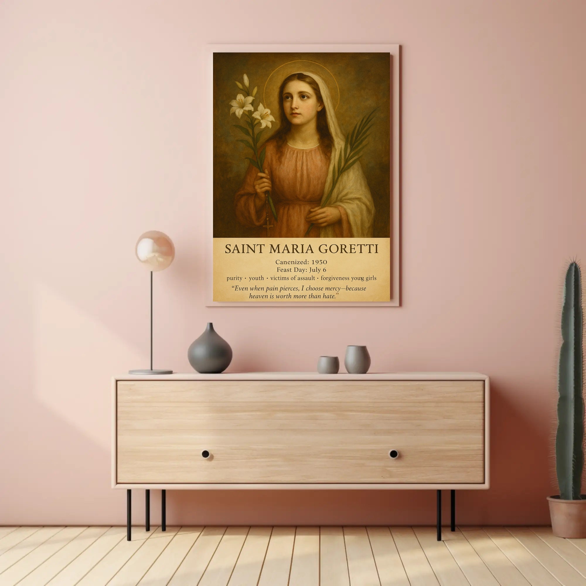 Saint Maria Goretti Religious Heritage Tribute Poster