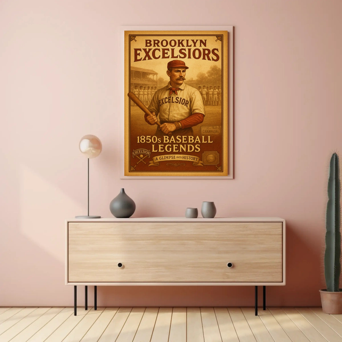Brooklyn Excelsiors 1850s Baseball Legends Poster