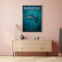 Barracuda Salt Water Fish Poster