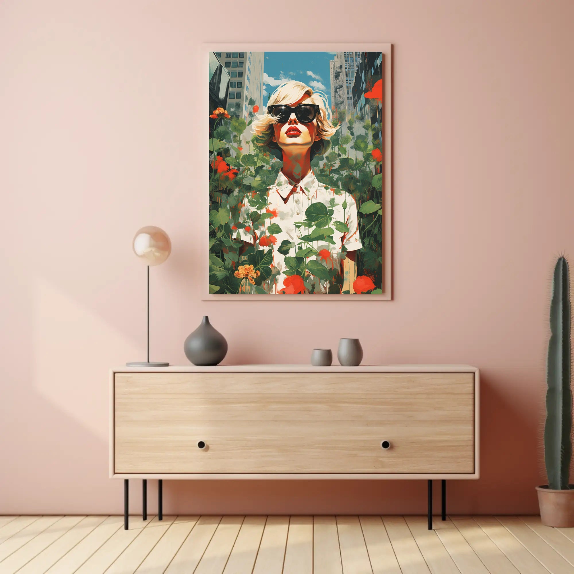 Urban Nature Fusion Vibrant Artistry Abstract, Artistic, or Pop Culture Poster