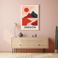 Oregon Abstract Landscape Poster