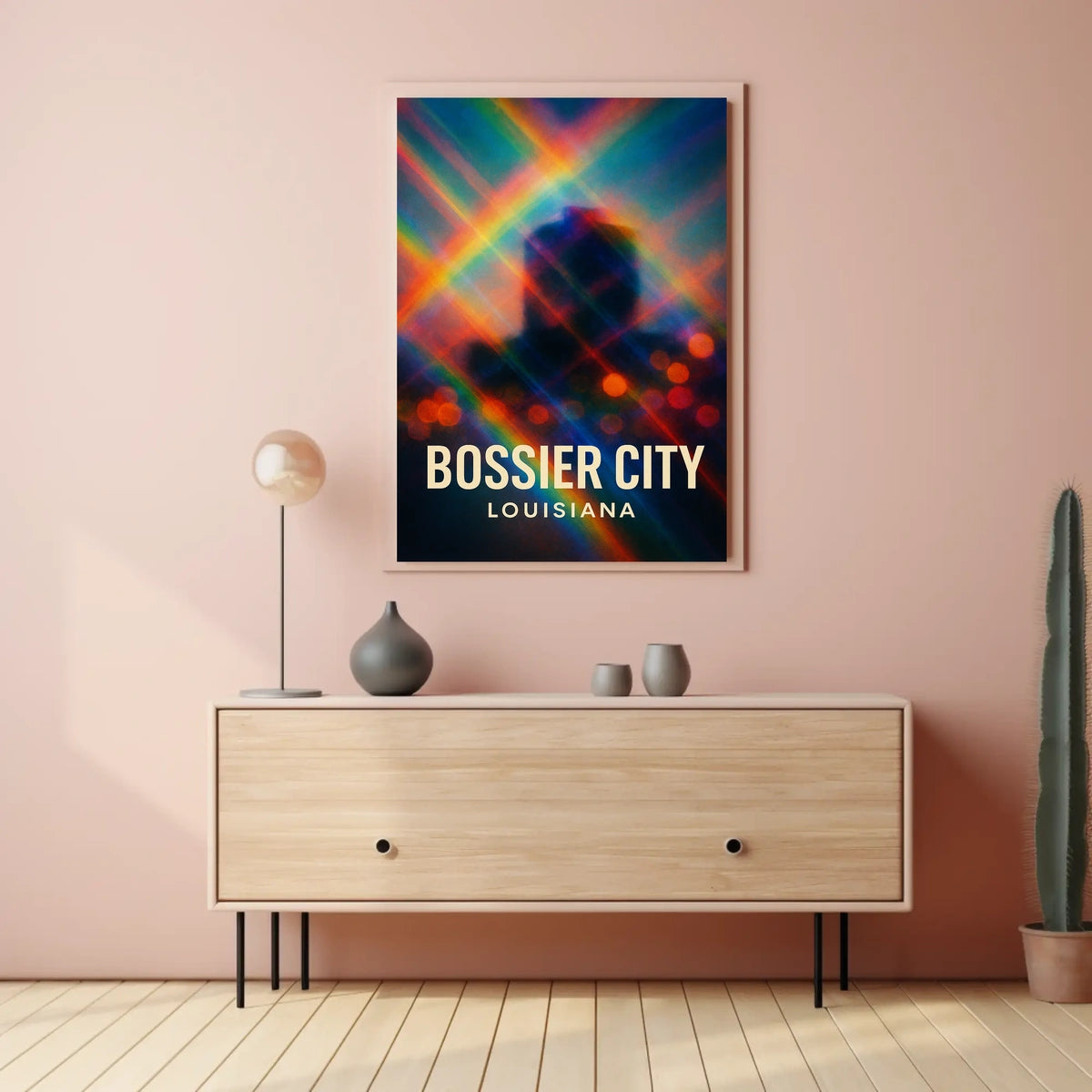Bossier City Louisiana Scenic Minimalist Urban Life Poster