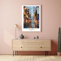 Yokohama Street Scene Poster PosterGoat