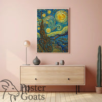 Starry Night Inspired Artistic Poster