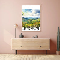 Shenandoah Watercolor Wall Art Poster