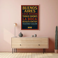 Buenos Aires Attractions Poster