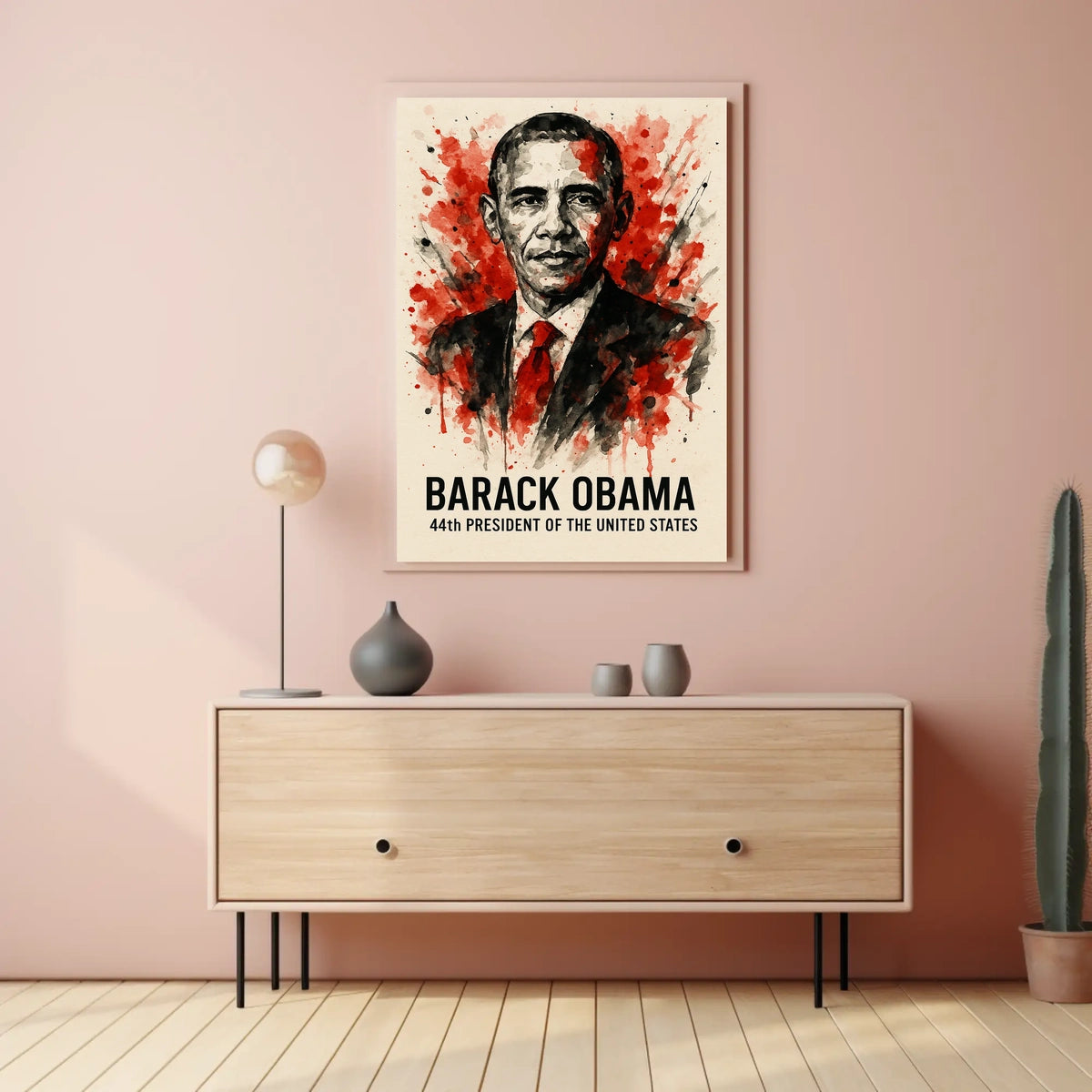 Barack Obama Watercolor Masterpiece, Historical or Presidential Poster