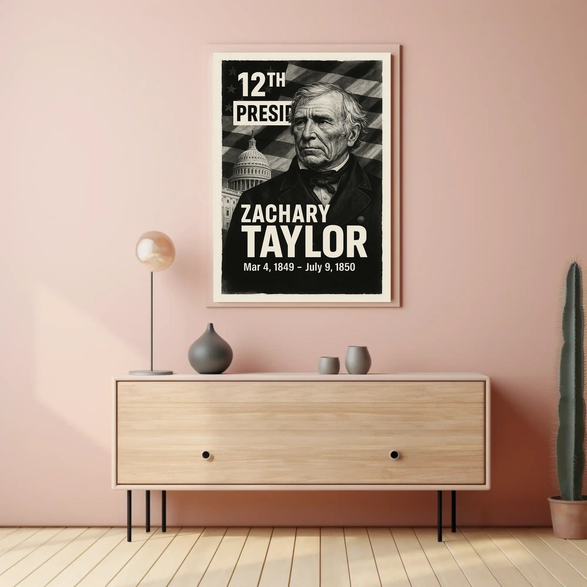 Zachary Taylor 12th President of the United States Digital Montaje Poster