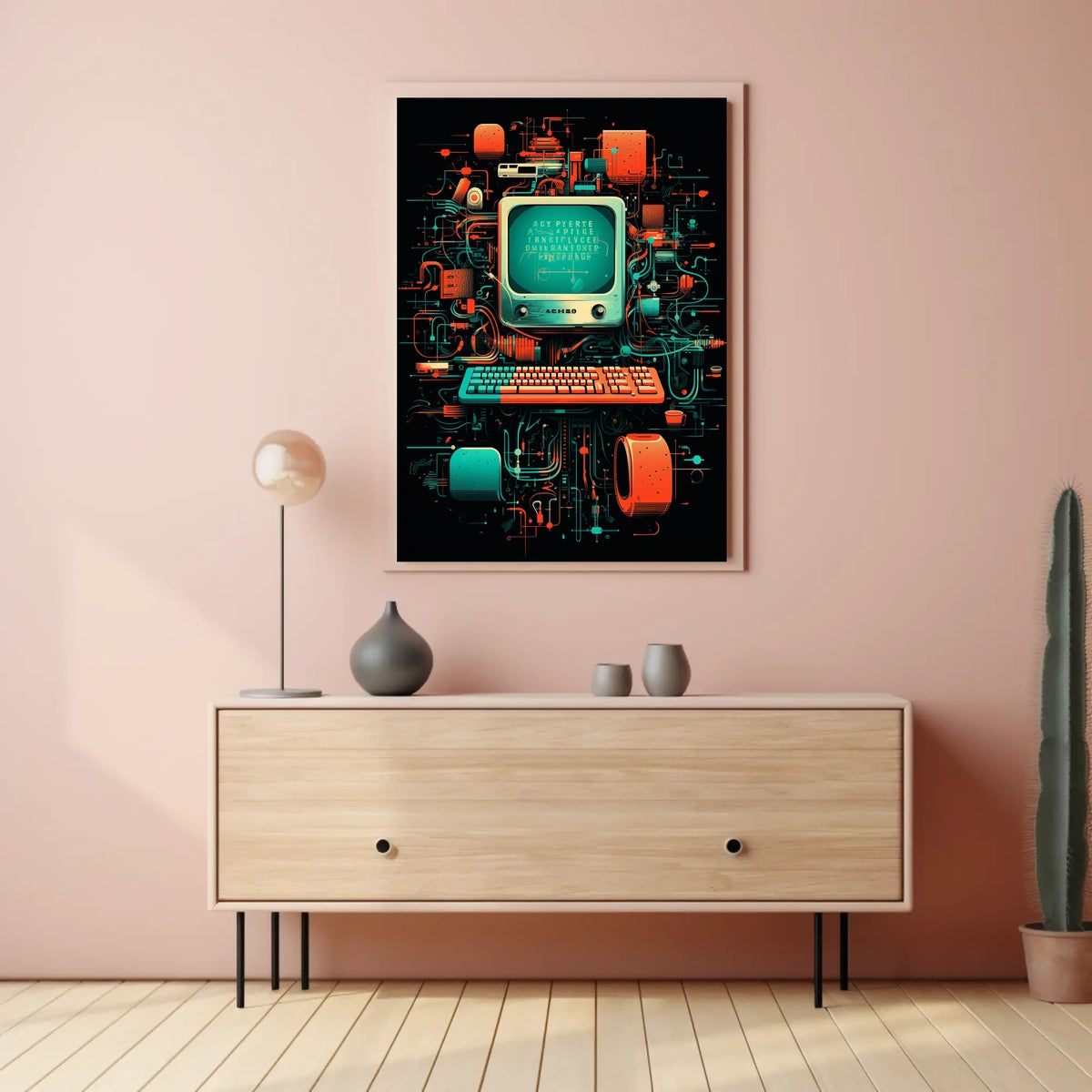 Retro Tech Fusion Poster