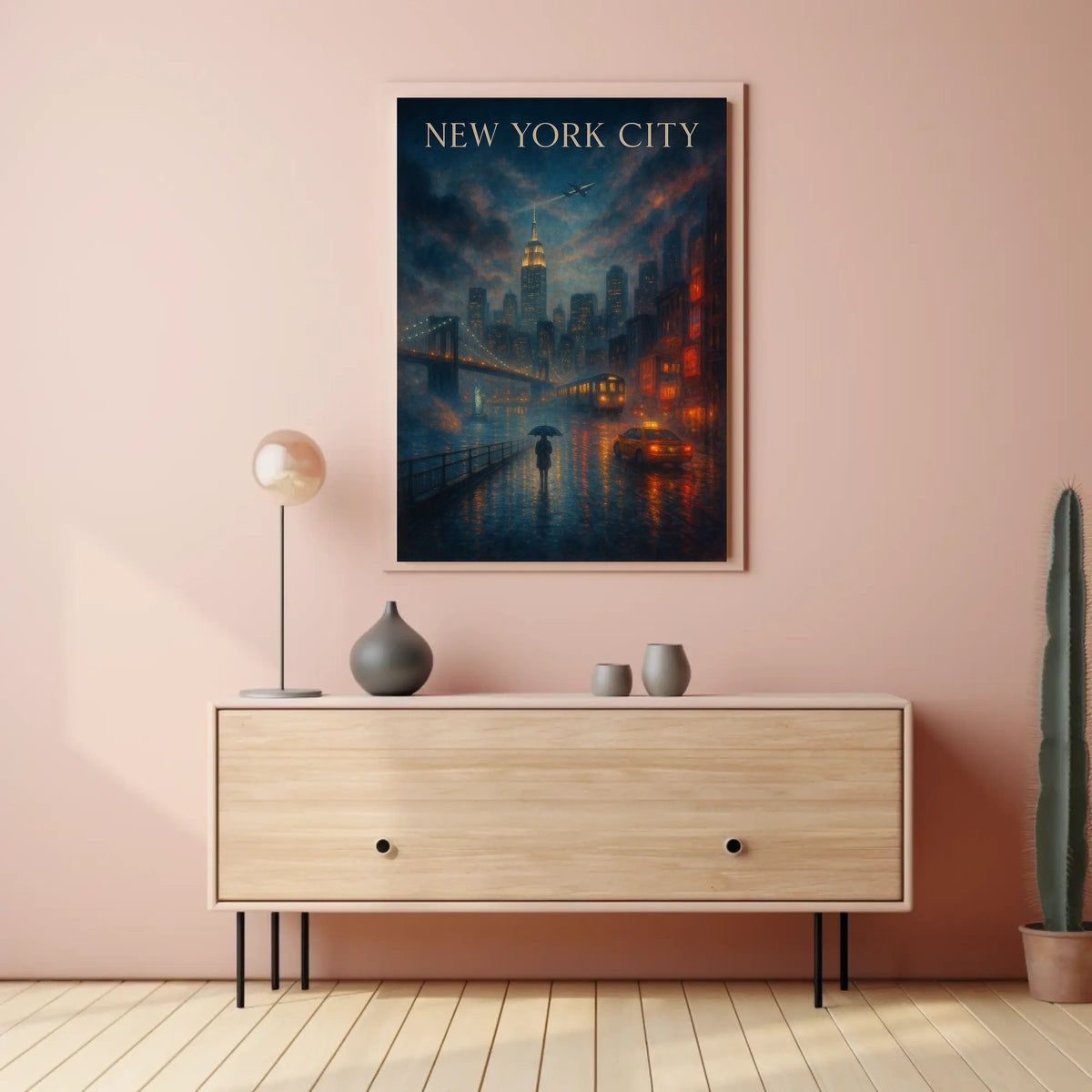 New York City Urban Nightscape Poster