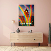 Fort Wayne Indiana Scenic Minimalist Wanderlust Poster