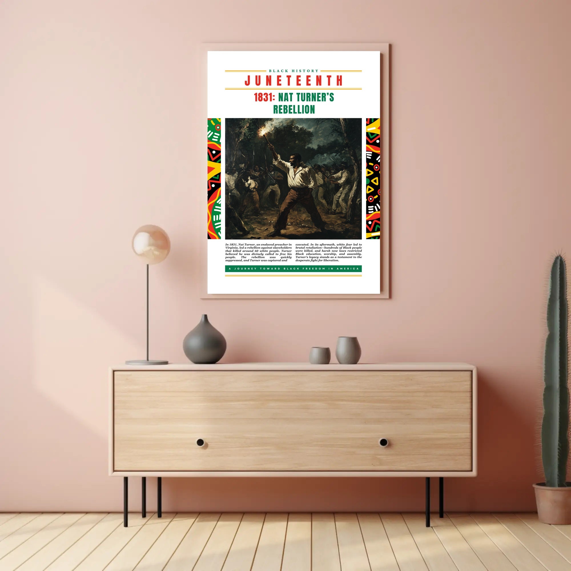 Nat Turner's Rebellion Infographic Historical Poster