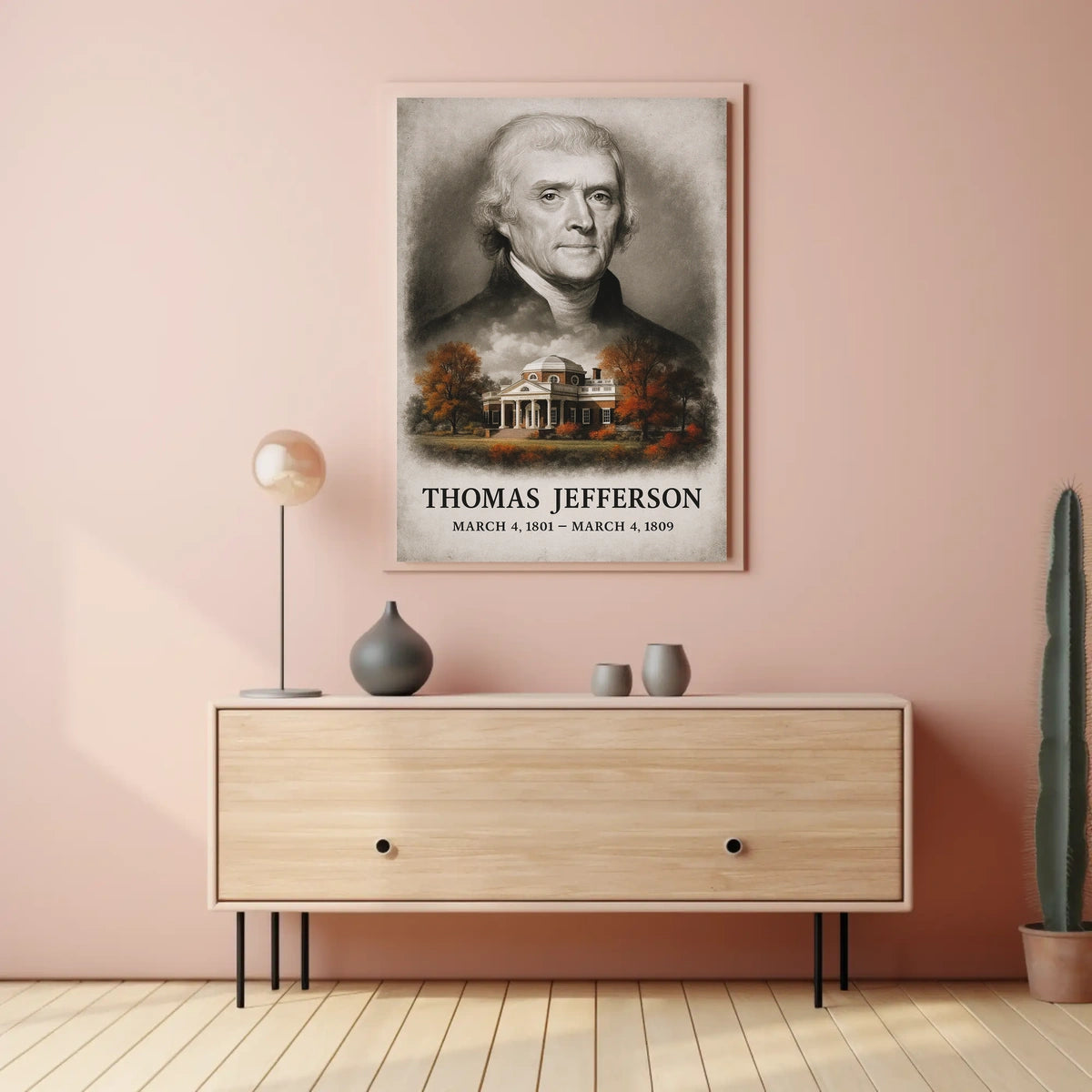 Thomas Jefferson 3rd President of the United States Reflections Poster