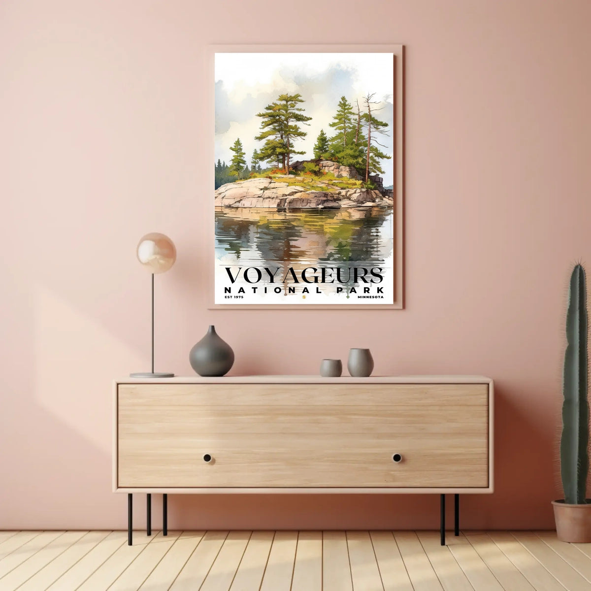 Voyageurs Watercolor Wall Art Poster