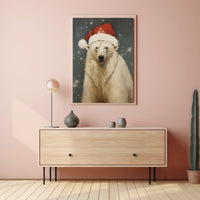 Festive Polar Bear Poster
