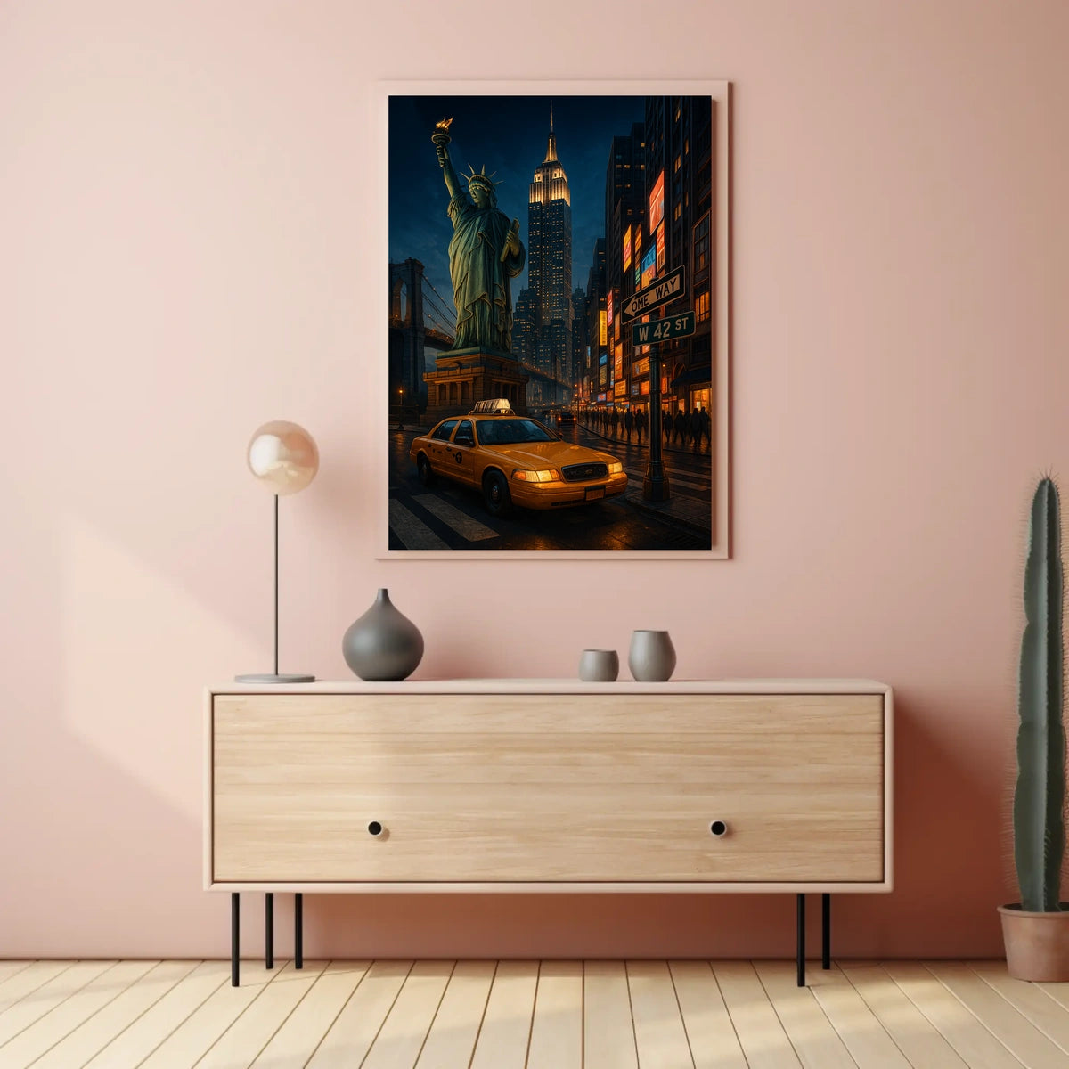 New York Nights Poster For NYC Lovers Timeless Cityscape