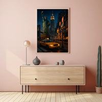 New York Nights Poster For NYC Lovers Timeless Cityscape