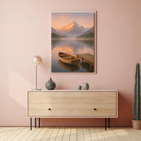 Tranquil Mountain Reflections Poster