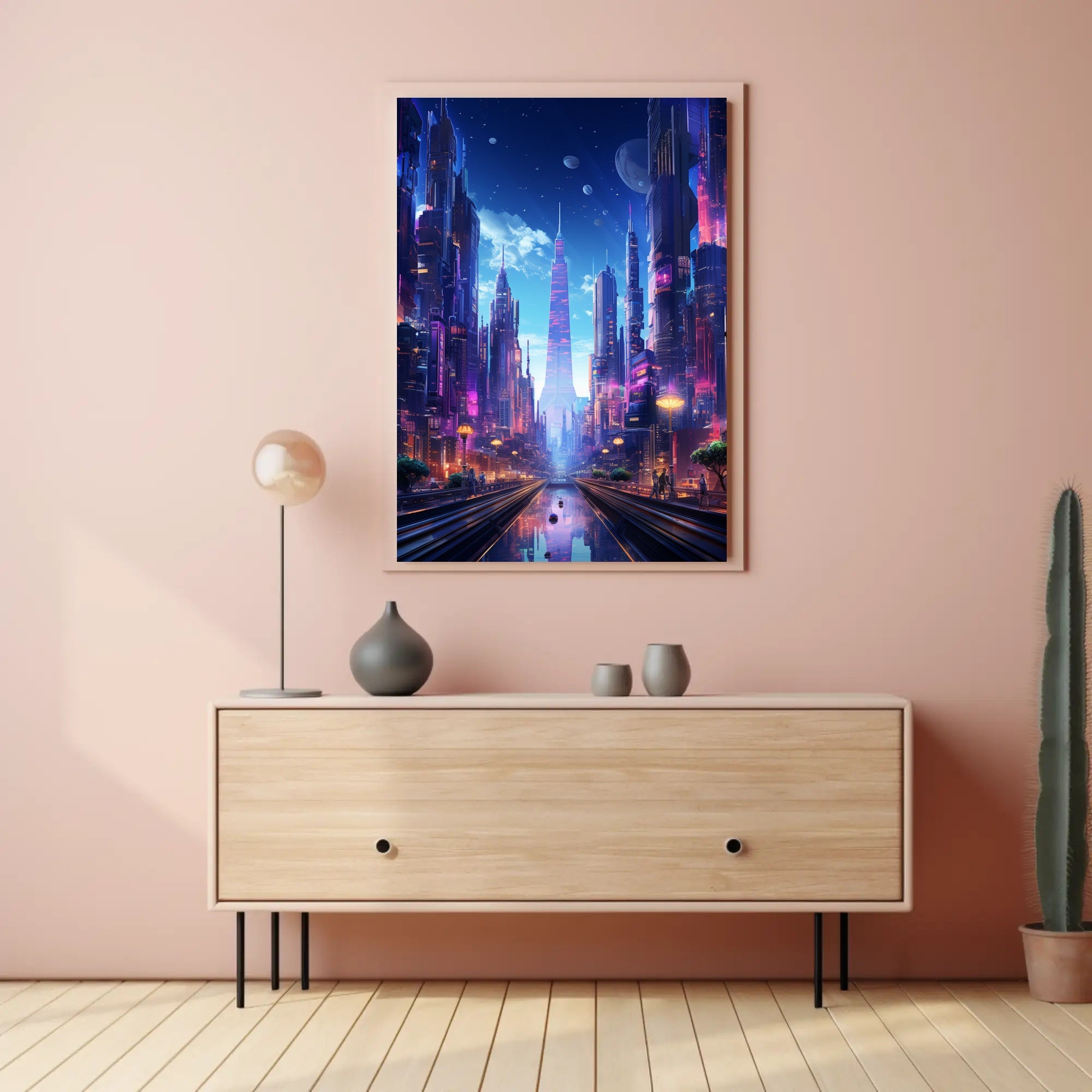 Futuristic Cityscape Poster