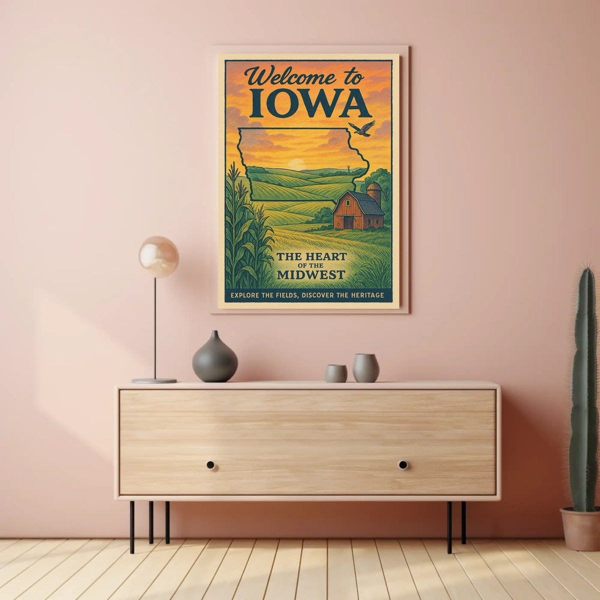 Welcome to Iowa The Heart of the Midwest Poster